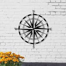 Jv Home Compass Metal Wall Art