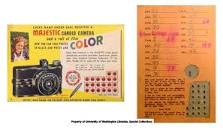 Majestic camera punch card advertisement, probably between 1940 ...