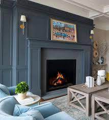 Grey Painted Fireplace