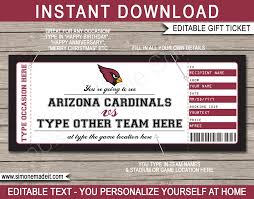 arizona cardinals game ticket gift