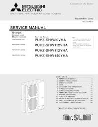 puhz shw140yha service manual form