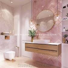 Natural Pink Onyx Interior Bathroom