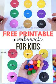 free printable toddler worksheets