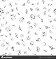 Light Gray Vector Seamless Doodle Template Leaves Flowers Gradient