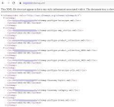 xml sitemap of publishing site not
