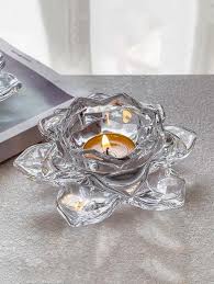 1pc Transpa Crystal Glass Lotus