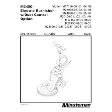 manual minuteman m2400 electric
