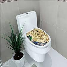 Amazon Com Toilet Cover Sticker 3d Printing Compass Decor