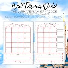 Ultimate Walt Disney World Vacation Planner A5 Size