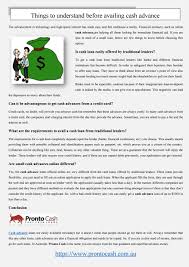 Information and translations of cash advance in the most comprehensive dictionary definitions resource on the web. Things To Understand Before Availing Cash Advance By Pronto Cash Issuu