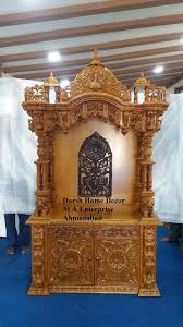 walnut hand carved wooden temple for