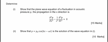 Plane Wave Equation Of A Fluctuation