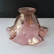 Vintage Amethyst Pink Glass Lamp Shade