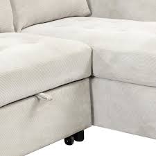 Light Gray Velvet Twin Size Sofa Bed