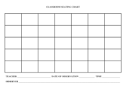 Simple Chart Template Sample For Classroom Seating With Editable