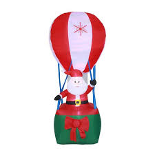 Santa In Hot Air Balloon Inflatable