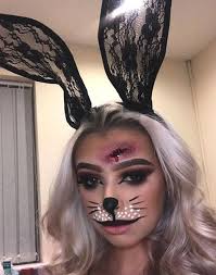 bunny halloween makeup look ecemella