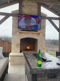 Outdoor Tv Setup Diy Outdoor Fireplace