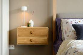 Wall Mounted Bedside Drawer With Shelf