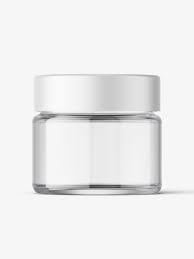 cosmetic jar mockup with cap 15ml
