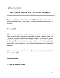 merger acquisition agreements