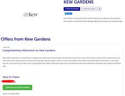 free admission to kew gardens and