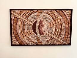 Recycled Wine Cork Mosaic Abstract Wall