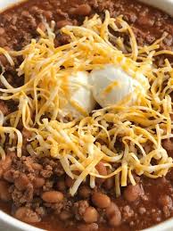 Pour beef mixture into a casserole dish. Baked Bean Chili Together As Family