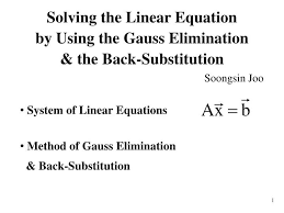Ppt System Of Linear Equations