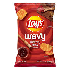 wavy potato chips hickory barbeque