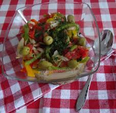 Salade froide, salade de crudités, salade tiède ou salade repas, faites le plein de recettes. Salade De Legumes Grilles Au Citron Et Huile D Olive Light Auxdelicesdemanue