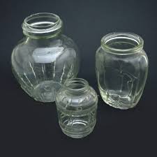 Lot Of Vintage Antique Honey Jars Glass