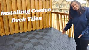 installing costco deck tiles deck