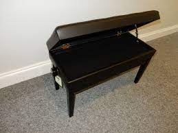 adjule leather duet piano stool