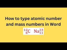 type atomic number and m numbers