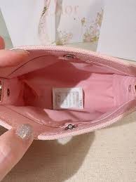 dior cosmetic make up mini pouch pink