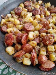 Crispy Fried Potatoes And Sausage gambar png