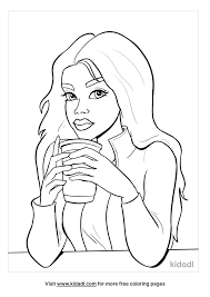 For boys and girls, kids and adults, teenagers and toddlers, preschoolers and older kids at school. Woman Holding Coffee Coloring Pages Free People Coloring Pages Kidadl
