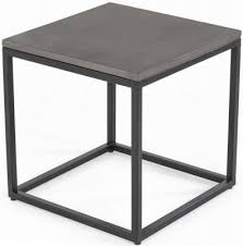 Odom Faux Concrete Top Side Table