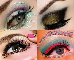 party eye makeup with eyelash