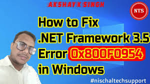 fix net framework 3 5 error 0x800f0954