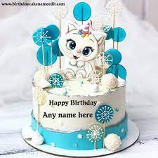 happy birthday cartoon cake with name