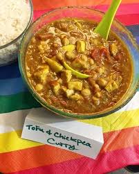 vegan kenyan tofu and pea curry