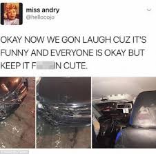 car accident turns humorous after it
