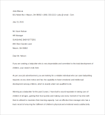 Bunch Ideas of Cover Letter Examples For Babysitting Job In Free     The Letter Sample