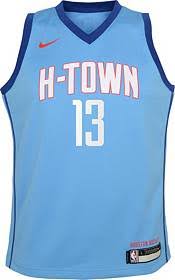 Nike's nba city edition jerseys are back for another year, giving each franchise the opportunity to reflect civic culture by way of shiny new uniforms. Nike Youth 2020 21 City Edition Houston Rockets James Harden 13 Dri Fit Swingman Jersey Dick S Sporting Goods