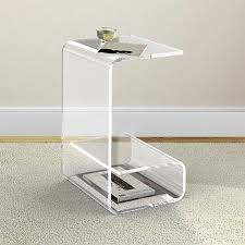 Modern Clear Acrylic End Table With