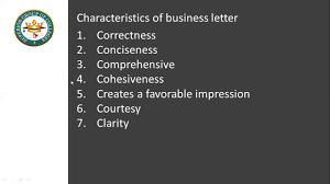 characteristics of business letter
