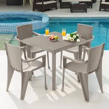 Inval Stackable Plastic Patio Dining