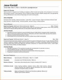 resume example for teachers